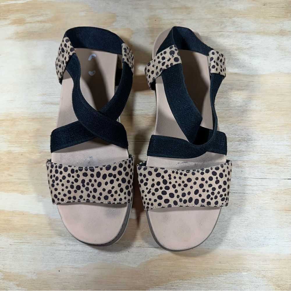 Dr Scholl’s Islander Ankle Strap Animal Print Sandals Women’s Size 9